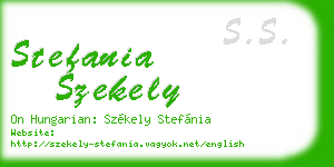 stefania szekely business card