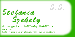 stefania szekely business card